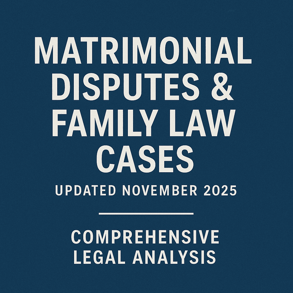 Matrimonial disputes and family law cases legal update November 2025 – comprehensive analysis image for court marriage and family lawyer in Delhi