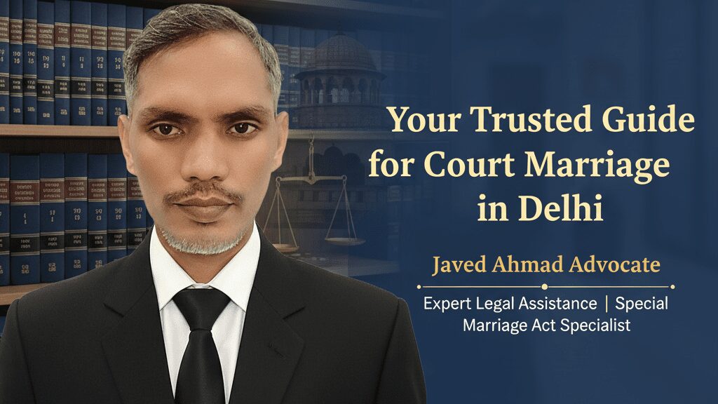Your trusted guide for court marriage in Delhi Javed Ahmad Advocate Expert Legal Assistance Special Marriage Act Specialist